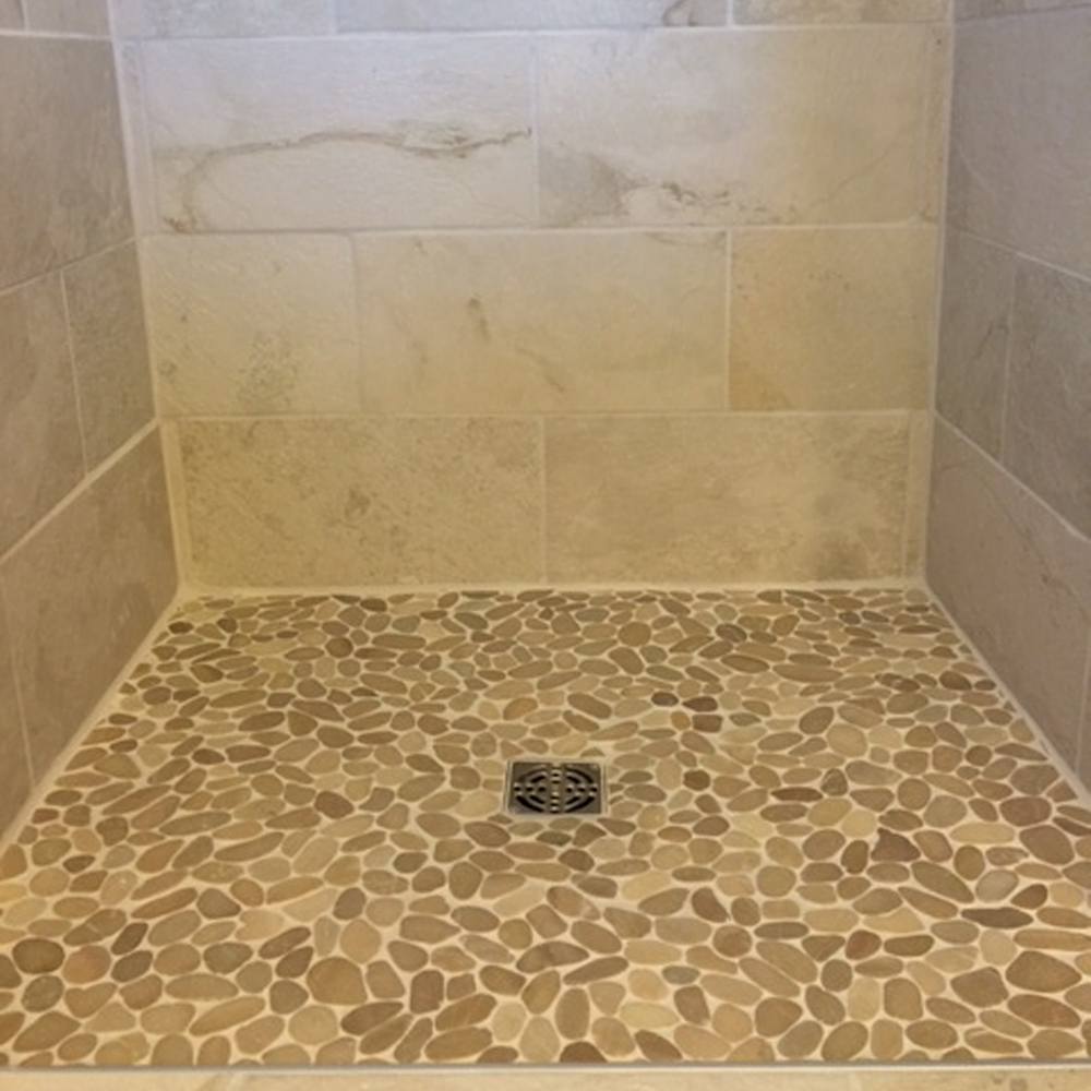 Sliced Java Tan Shower Floor
