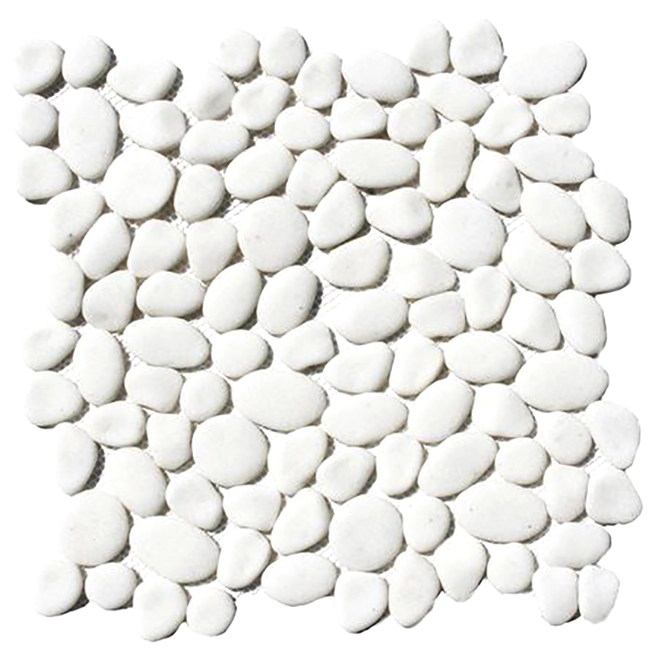 Primo White Pebble Tile