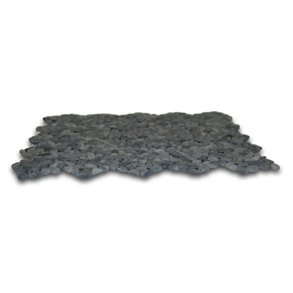 Mini Charcoal Black Pebble Tile