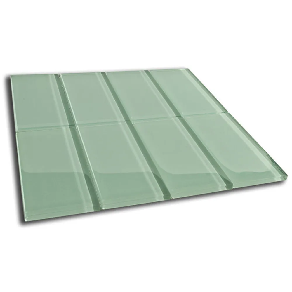 Sage Green Glass Subway Tile