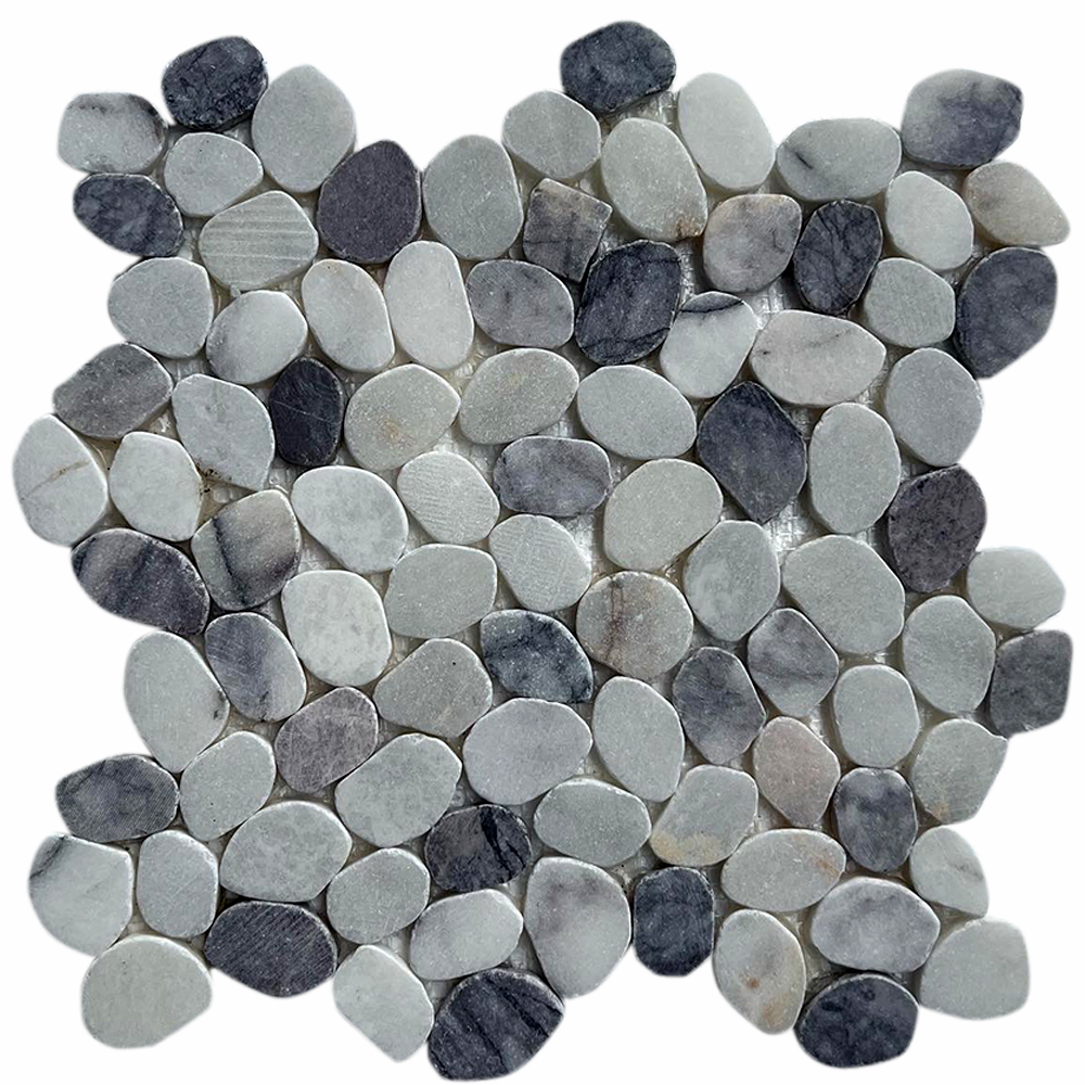 Milas Lilac Small Round Sliced Pebble Tile