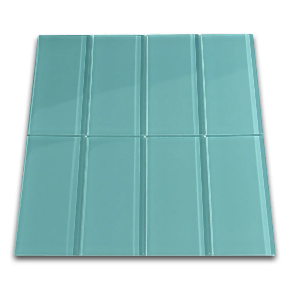 Aqua Glass Subway Tile