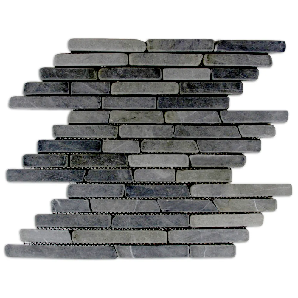 Grey Pencil Stone Mosaic Tile