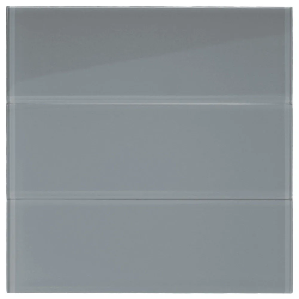 Ice Gray Glass 4" x 12" Subway Tile