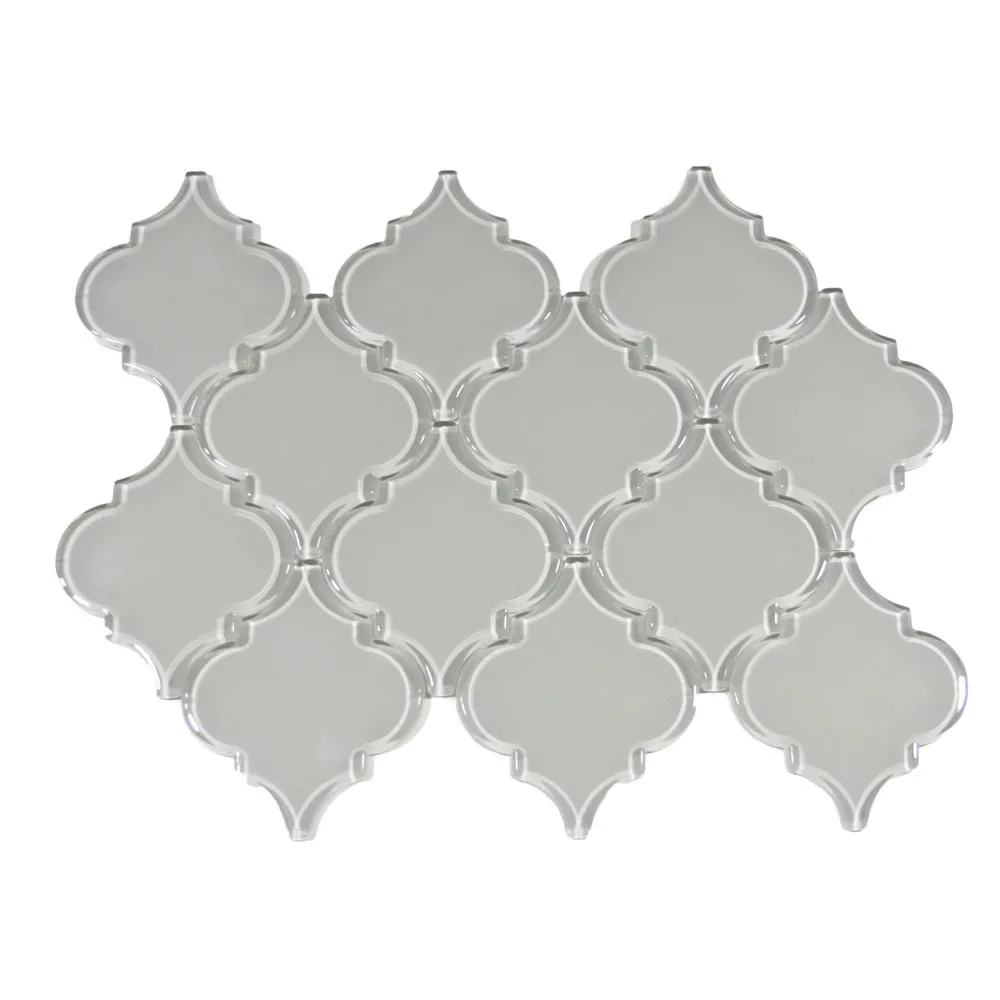 Smoke Arabesque Glass Tile
