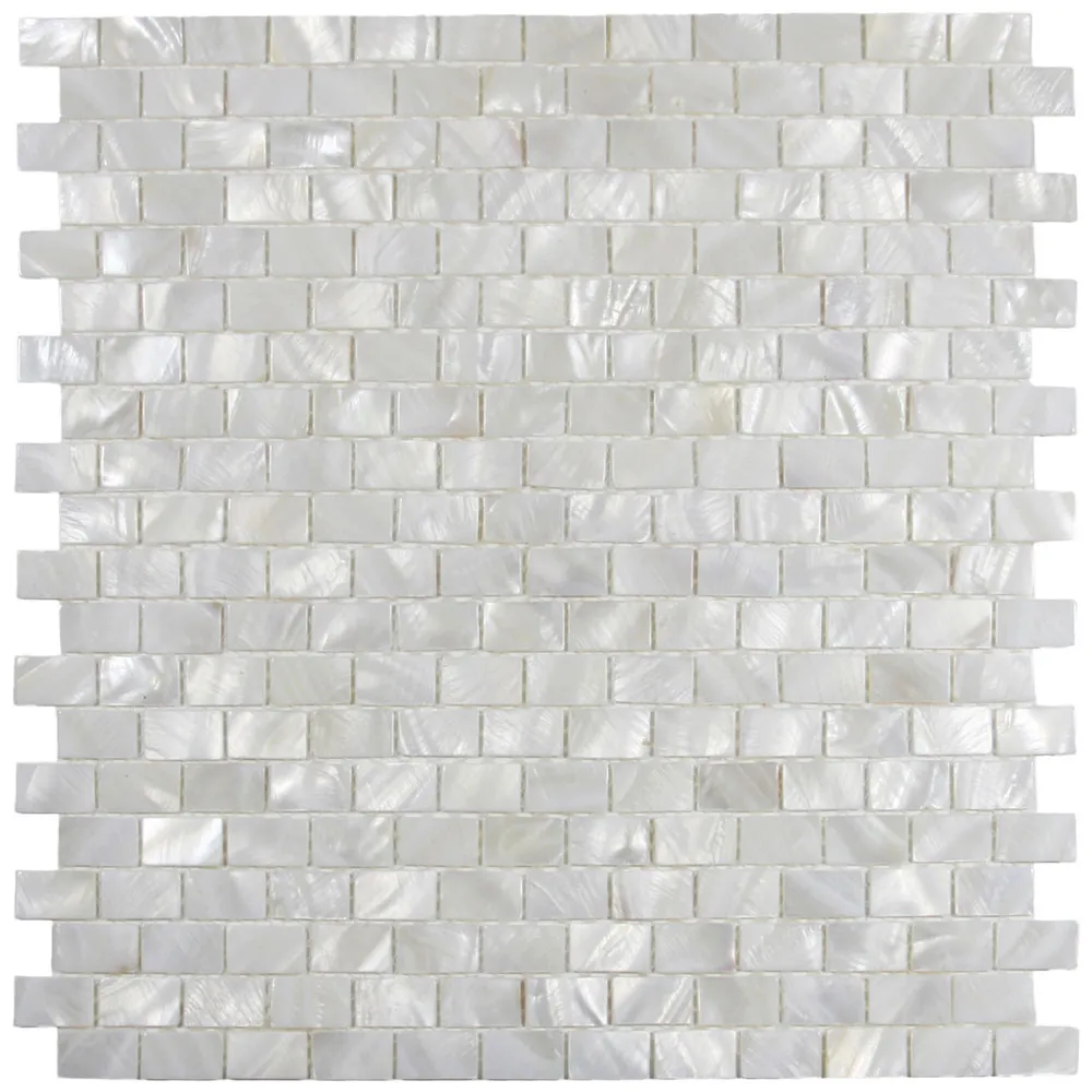 White Brick Pearl Shell Tile