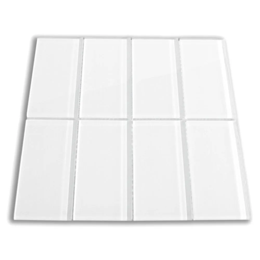 White Glass Subway Tile