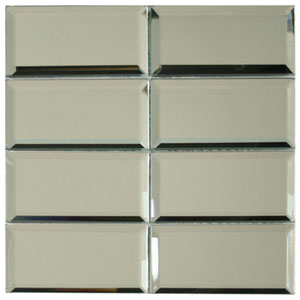 Beveled Mirror Glass Subway Tile