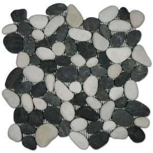 Black and White Pebble Tile