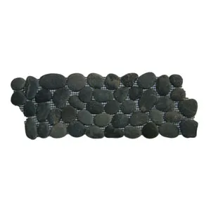 Charcoal Black Pebble Tile Border