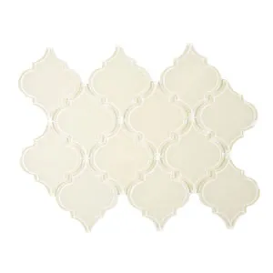Cream Arabesque Glass Tile