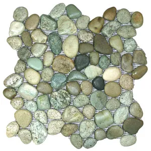 Glazed Sea Green Pebble Tile