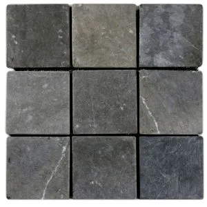 Grey 4" x 4" Stone Mosaic Tile