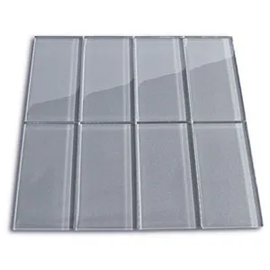 Ice Gray Glass Subway Tile