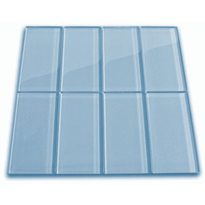 Sky Blue Glass Subway Tile