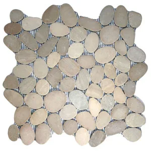 Sliced Java Tan Pebble Tile