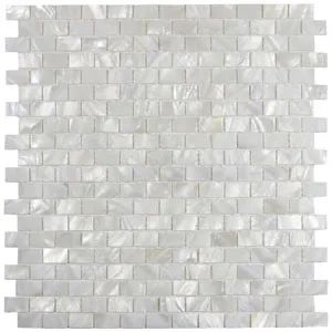 White Brick Pearl Shell Tile