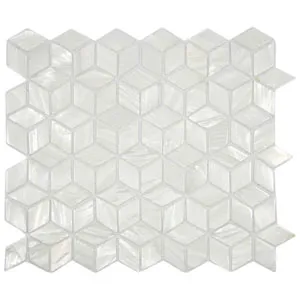 White Cube Pearl Shell Tile
